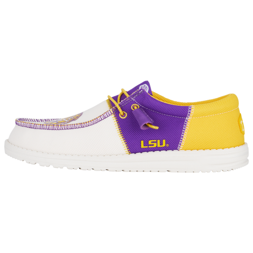 

HEYDUDE Mens LSU Tigers HEYDUDE LSU Wally Tri Slides - Mens Shoes Purple/Gold Size 9.0