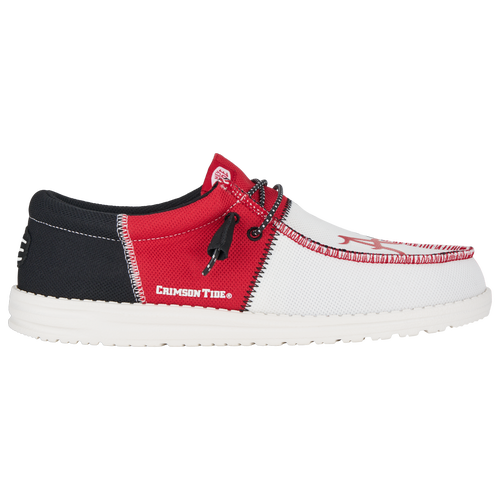 

HEYDUDE Mens Alabama Crimson Tide HEYDUDE Alabama Wally Tri Slides - Mens Shoes Crimson/White Size 9.0