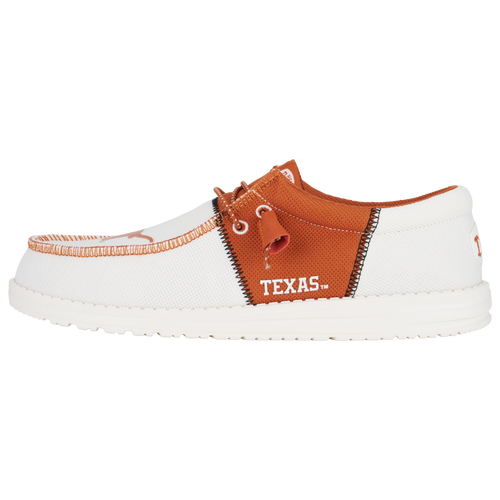 

HEYDUDE Mens HEYDUDE Texas Wally Tri Slides - Mens Shoes Burnt Orange/White Size 10.0