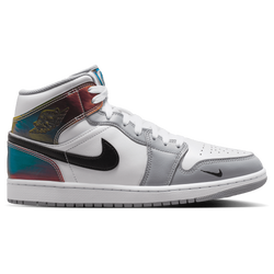 Men's - Jordan AJ 1 Mid SE FC  - White/Wolf Grey/Multi