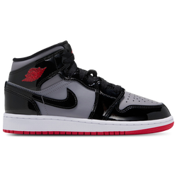 Boys' Grade School - Jordan Air Jordan 1 Mid - Black/Red/Grey