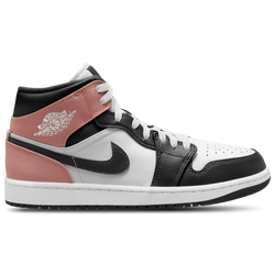 Men's - Jordan AJ 1 Mid  - Black/White/Rust Pink