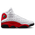 Jordan Retro 13  - Men's White/Black/True Red