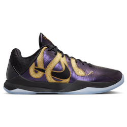 Men's - Nike Kobe V - Black/Eggplant/Metallic Gold