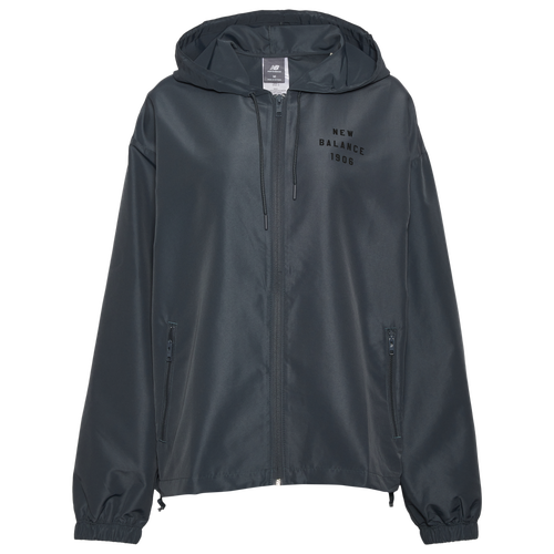 New Balance Womens  Iconic Collegiate Woven Jacket In Gray