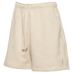 Women's - New Balance Athletics French Terry Shorts - Tan/Tan