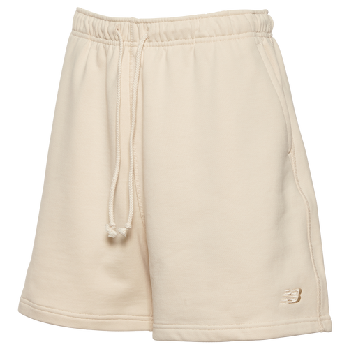 

New Balance Womens New Balance Athletics French Terry Shorts - Womens Tan/Tan Size L