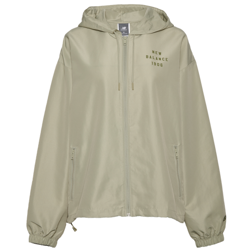 

New Balance Womens New Balance Iconic Collegiate Woven Jacket - Womens Olive/Olive Size XS