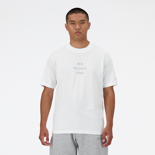 

New Balance Mens New Balance Iconic Collegiate Graphic T-Shirt - Mens White Size M