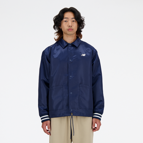 Shop New Balance Mens  Greatest Hits Coaches Jacket In Navy/white