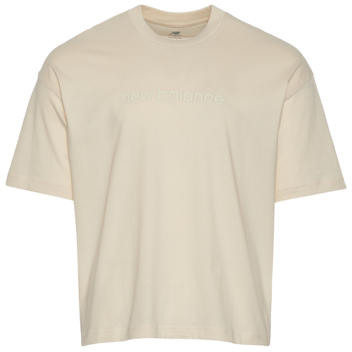 

New Balance Womens New Balance Hyper Density Jersey Oversized T-Shirt - Womens Tan/Tan Size L