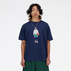Men's - New Balance Rooted In Sport T-Shirt - Navy/Gray