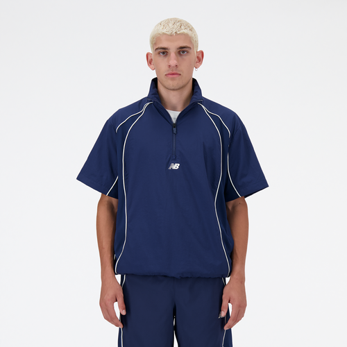 MENS - New Balance Hoops Shooting Jacket - Navy/White