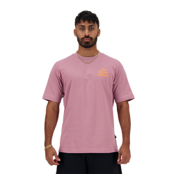Men's - New Balance Sport Essentials Logo Puff T-Shirt - Orange/Red