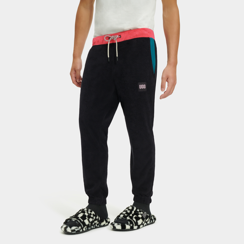 

UGG Mens UGG Malachi Fleece Joggers - Mens Black/Tidal/Pink Size XL