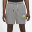 Jordan Jumpman Fleece Shorts - Men's Grey/Volt