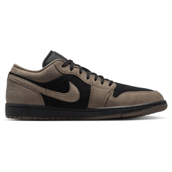 Men's - Jordan Air Jordan 1 Low SE  - Black/Olive Grey/Light Wild Mango