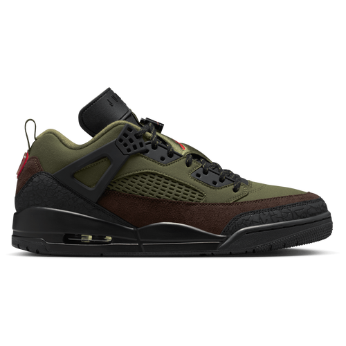 Jordan Men's Spizike Low V2 - Basketball Shoes Size 08.0 - Black/Medium Olive/University Red