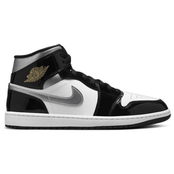 Men's - Jordan Air Jordan 1 Mid SE  - Black/Silver/White