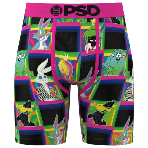 MENS - PSD LNY TNS Neon Check Underwear - Pink/Teal Black