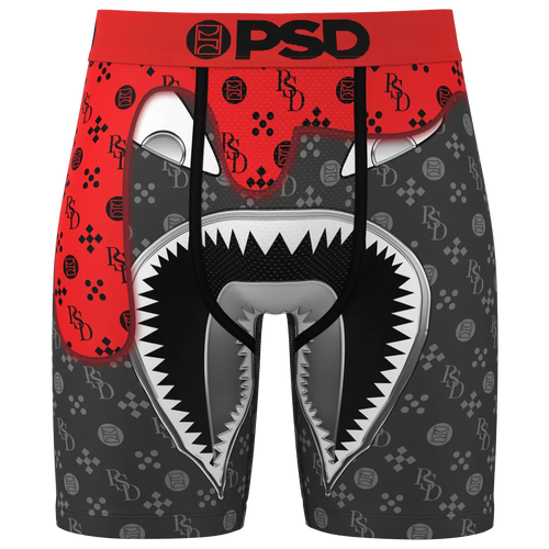 

PSD Mens PSD WF Lux Drip Briefs - Mens Grey/Red Size S