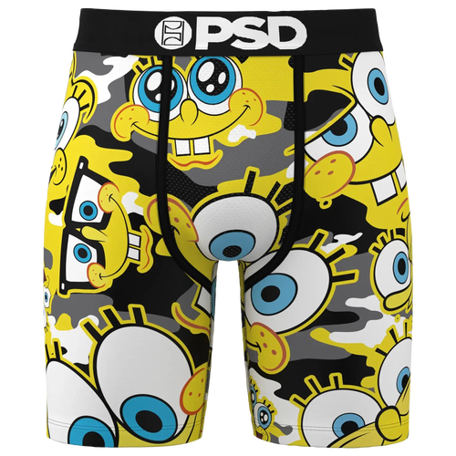 

PSD Mens PSD Spongebob Camo Underwear - Mens Yellow/White/Black Size S