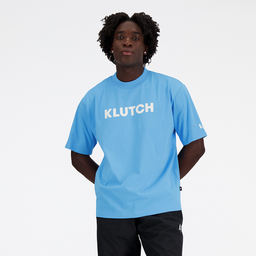 

New Balance Mens New Balance X Klutch Pre-Game Chill T-Shirt - Mens White/Coastal Blue Size M