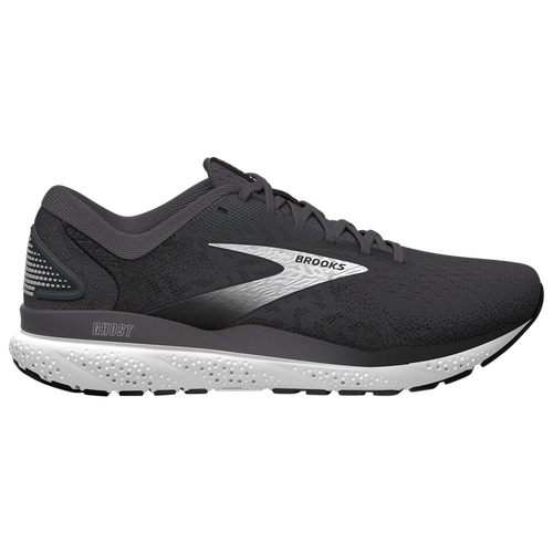 Shop Brooks Mens  Ghost 16 In Black/white/gray