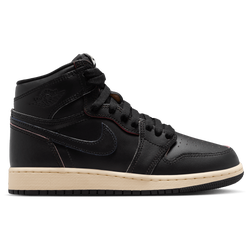 Boys' Grade School - Jordan Retro 1 High OG  - Black/Black