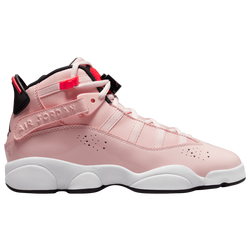 Girls' Grade School - Jordan 6 Rings - Atmosphere/Black/White