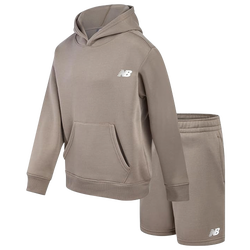 Boys' Preschool - New Balance Hoodie and Shorts Set - Arid Stone/Arid Stone