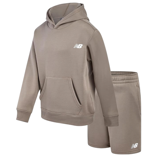 New Balance Boys Preschool   Hoodie And Shorts Set In Brown