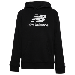 Boys' Grade School - New Balance Fleece Pullover Hoodie - Black/White