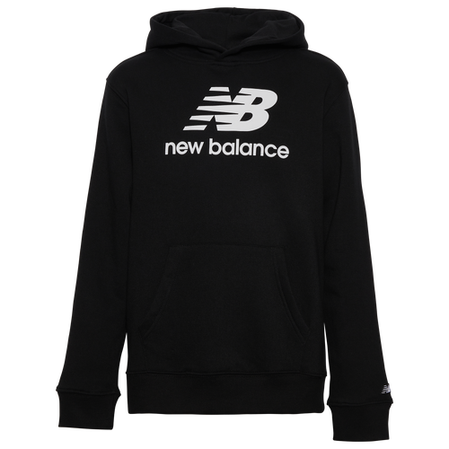 

Boys New Balance New Balance Fleece Pullover Hoodie - Boys' Grade School Black/White Size M