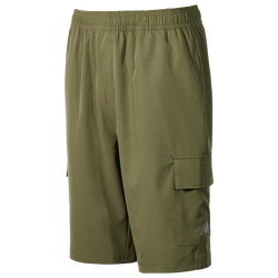 Boys' Grade School - New Balance Hybrid Cargo Shorts - Dark Olive/White