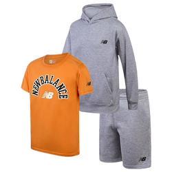 Boys' Toddler - New Balance 3 Piece Hoodie & T-Shirt & Shorts Set - Grey Heather/Grey Heather