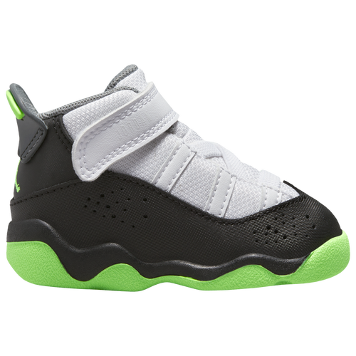 

Jordan Boys Jordan 6 Rings - Boys' Toddler Basketball Shoes White/Green Strike/Black Size 08.0