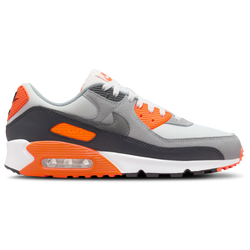 Men's - Nike Air Max 90  - Summit White/Grey/Orange