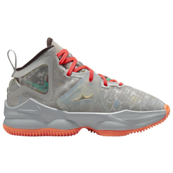 Boys' Preschool - Nike LeBron XIX - Grey Fog/Roma Green/Orange