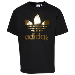 Men's - adidas Originals Metallic Trefoil T-Shirt - Black/Gold