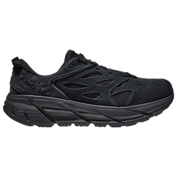 Men's - HOKA Clifton L Suede - Black/Black/Black