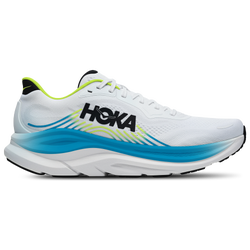 Men's - HOKA Clifton 11  - White/Blue/Yellow
