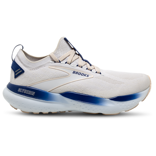 

Brooks Mens Brooks Glycerin Stealthfit 21 - Mens Running Shoes White/Blue/White Size 10.0