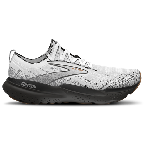 Shop Brooks Mens  Glycerin Stealthfit 21 In White/grey/black