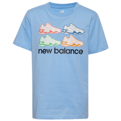 Boys' Grade School - New Balance 9060 T-Shirt  - Electric Blue/Multi