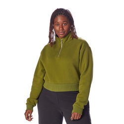 Women's - Cozi Perfect Cropped Quarter Zip - Pesto/Pesto