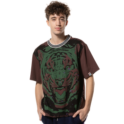 Men's - All City By Just Don Tiger Face T-Shirt - Bitter Coco/Bitter Coco