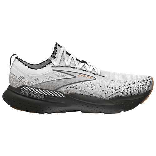 Shop Brooks Mens  Glycerin Stealthfit Gts 21 In White/gray/black