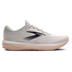 Women's - Brooks Revel 7 - Oyster/White/Tropical Peach