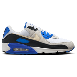 Men's - Nike Air Max 90 Premium - White/Khaki/Blue